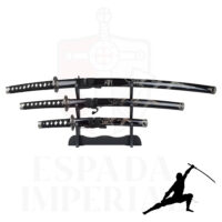 SET KATANA-WAKIZASHI-TANTO NEGRO