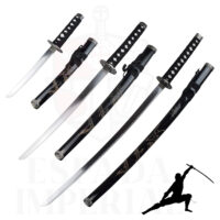 SET KATANA-WAKIZASHI-TANTO NEGRO - Imagen 3