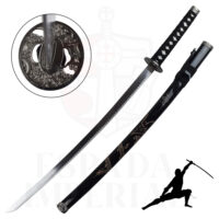 SET KATANA-WAKIZASHI-TANTO NEGRO - Imagen 4