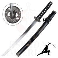 SET KATANA-WAKIZASHI-TANTO NEGRO - Imagen 5