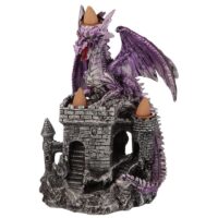 CASTILLO DE DRAGONES CON QUEMADOR DE INCIENSO DE REFLUJO