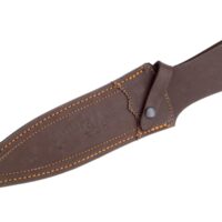 CUCHILLO DE REMATE JOKER COYOTE, PUÑO DE CIERVO, HOJA DE DOBLE FILO DE 23 CM. FUNDA DE CUERO - Imagen 2