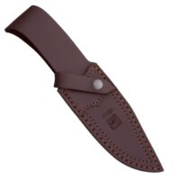 CUCHILLO DESOLLADOR JOKER OSO,MANGO ASTA DE CIERVO, HOJA INOX DE 12 CM.FUNDA DE CUERO. - Imagen 2