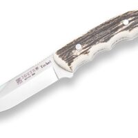 CUCHILLO BUSHCRAFT "JOKER TECKEL" ENTERIZO CON CACHAS EN ASTA DE CIERVO Y HOJA DE 9.5 CM