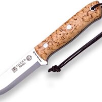 CUCHILLO BUSHCRAFT Y SUPERVIVENCIA "JOKER BS9 NÓRDICO" MANGO DE ABEDUL RIZADO
