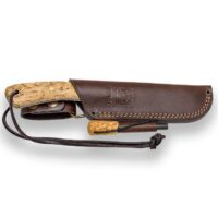 CUCHILLO BUSHCRAFT "JOKER NESSMUK" , MANGO DE ABEDUL RIZADO, CON FERROCERIO - Imagen 2
