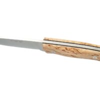 CUCHILLO DE MONTE ENTERIZO CON CACHAS DE ABEDUL RIZADO Y HOJA DE 11 CM - Imagen 2