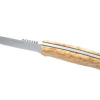CUCHILLO DE MONTE ENTERIZO CON CACHAS DE ABEDUL RIZADO Y HOJA DE 10,5 CM - Imagen 2