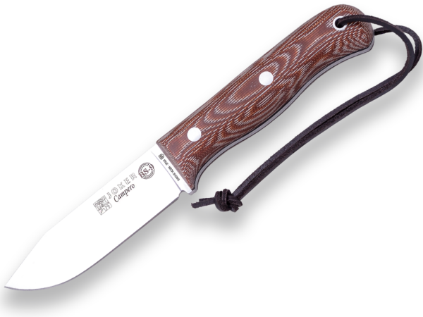 CUCHILLO BUSHCRAFT Y SUPERVIVENCIA "JOKER BS9 CAMPERO" CON FERROCERIO MANGO CANVAS MICARTA
