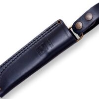 CUCHILLO BUSHCRAFT Y SUPERVIVENCIA "JOKER EMBER" FILO SCANDI MANGO DE MICARTA CANVAS NEGRA - Imagen 2