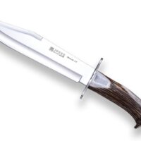 CUCHILLO DE CAZA JOKER BOWIE 25 CON PUÑO CORONA DE CIERVO Y HOJA DE 25 CM.