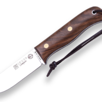 CUCHILLO BUSHCRAFT Y SUPERVIVENCIA "JOKER BS9 CAMPERO".MANGO DE NOGAL