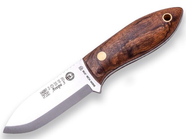 CUCHILLO BUSHCRAFT "JOKER AVISPA SCANDI" MANGO DE NOGAL CUCHILLO DE CUELLO Y EDC