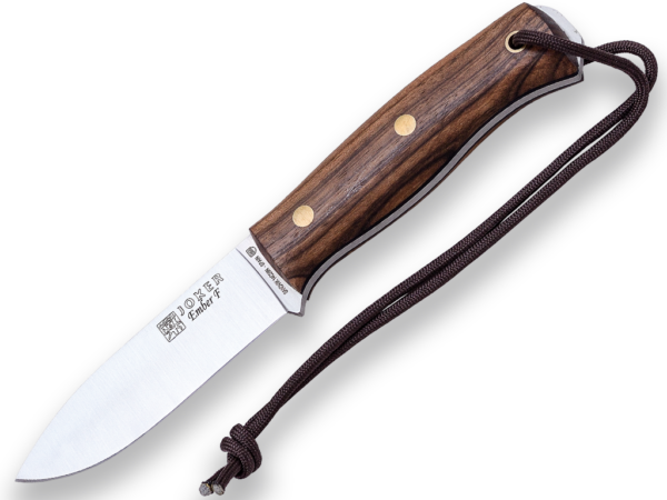 CUCHILLO BUSHCRAFT Y SUPERVIVENCIA "JOKER EMBER FLAT" MANGO DE NOGAL