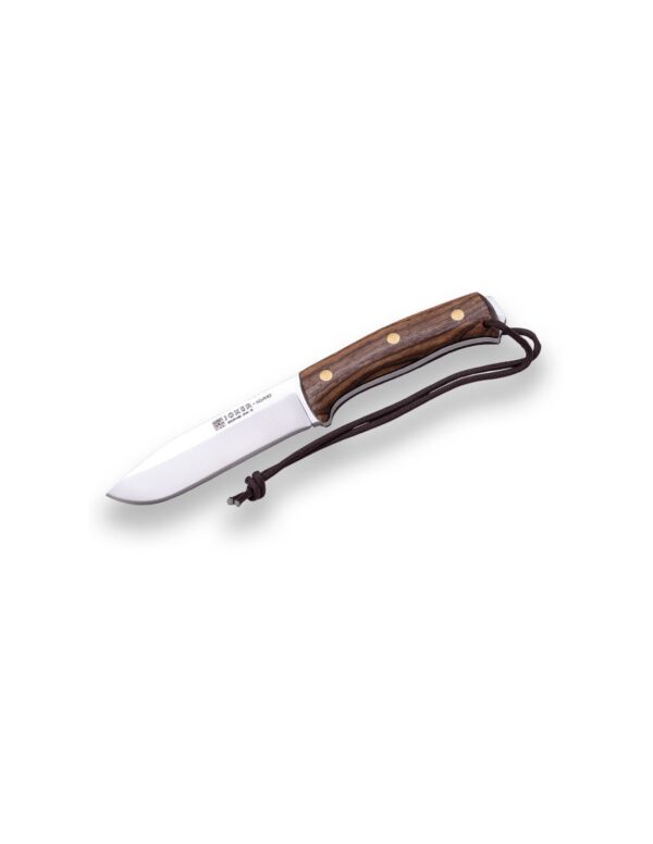CUCHILLO BUSHCRAFT Y SUPERVIVENCIA "JOKER NOMAD" CON FERROCERIO MANGO DE NOGAL.