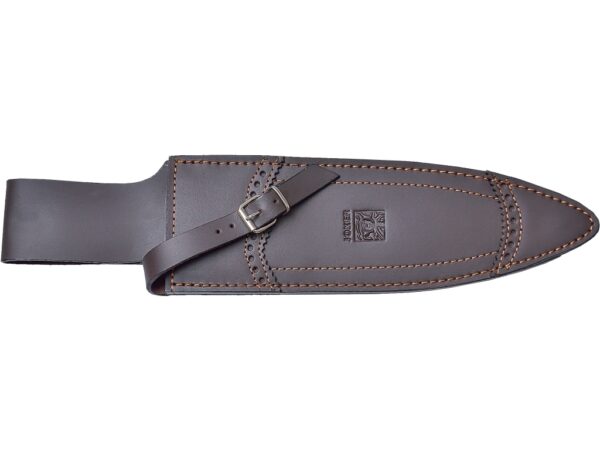 CUCHILLO DE REMATE JOKER VERRACO CON PUÑO DE CIERVO Y HOJA DE DOBLE FILO DE 26 CM. FUNDA DE CUERO - Imagen 2