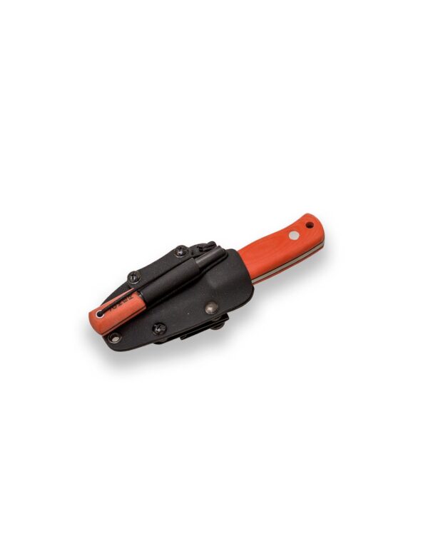 CUCHILLO "JOKER ERIZO TS1" MANGO MICARTA NARANJA FUNDA KYDEX CON FERROCERIO. - Imagen 2