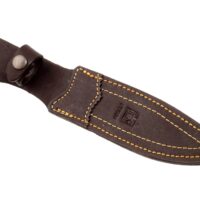 CUCHILLO DE CAZA JOKER ANTÍLOPE, CACHAS MADERA OLIVO Y HOJA DE 19,5 CM.FUNDA DE CUERO. - Imagen 2