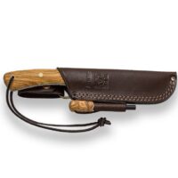 CUCHILLO BUSHCRAFT "JOKER NESSMUK" , MANGO DE OLIVO, CON FERROCERIO. - Imagen 2