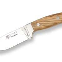 CUCHILLO DE MONTE CON CACHAS DE OLIVO VIROLA Y HOJA DE 10 CM.