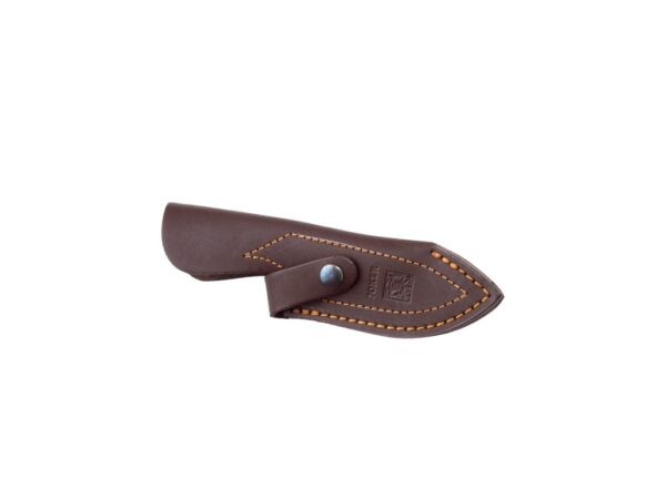 CUCHILLO DESOLLADOR CON VIROLA CACHAS EN MADERA ROJA Y HOJA DE 8,5 CM. - Imagen 2