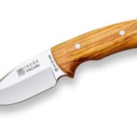 CUCHILLO DESOLLADOR CON CACHAS EN MADERA DE OLIVO Y HOJA INOX DE 8,5 CM