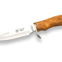 CUCHILLO DE CAZA CON PUÑO DE OLIVO Y HOJA DE 14,5 CM