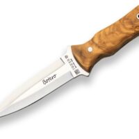 CUCHILLO BOTERO CACHAS EN MADERA DE OLIVO Y HOJA DE UN SOLO FILO DE 12 CM.
