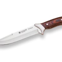 CUCHILLO DE CAZA "JOKER ANTILOPE",CACHAS MADERA ROJA Y HOJA DE 19,5 CM.