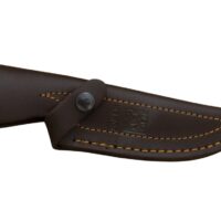 CUCHILLO DE CAZA JOKER CEBRA II, MANGO MADERA ROJA Y HOJA DE 11 CM.FUNDA DE CUERO. - Imagen 2