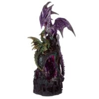 FIGURA DRAGÓN LEYENDA OSCURA DRAGÓN PODER DEL CRISTAL AMATISTA - Imagen 2