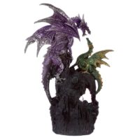 FIGURA DRAGÓN LEYENDA OSCURA DRAGÓN PODER DEL CRISTAL AMATISTA - Imagen 3