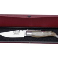 NAVAJA BANDOLERA CON PUÑO EN ASTA DE TORO Y HOJA 8 CM. INCLUYE ESTUCHE. - Imagen 2