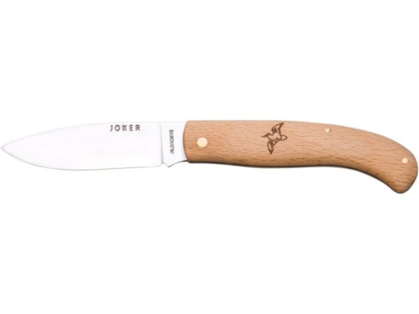 NAVAJA DE BOLSILLO CON CACHAS DE HAYA Y HOJA INOX. DE 8 CM.MOTIVO BECADA.