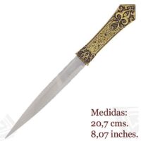 ABRECARTAS DE DOBLE CARA DAMASQUINADO. ORO TOLEDO 24K