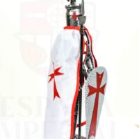 GUERRERO TEMPLARIO CON CAPA BLANCA - Imagen 3