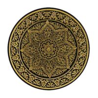 PLATO DAMASQUINADO 8CM, ORO DE TOLEDO 24K