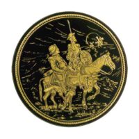 PLATO DAMASQUINADO 8CM, ORO DE TOLEDO 24K - Imagen 2