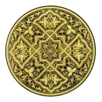 PLATO DAMASQUINADO 10CM, ORO DE TOLEDO 24K - Imagen 3
