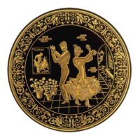 PLATO DAMASQUINADO 10CM, ORO DE TOLEDO 24K - Imagen 2