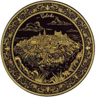 PLATO DAMASQUINADO 14CM, ORO DE TOLEDO 24K - Imagen 5