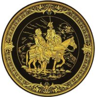 PLATO DAMASQUINADO 16CM, ORO DE TOLEDO 24K - Imagen 4