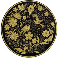 PLATO DAMASQUINADO 16CM, ORO DE TOLEDO 24K