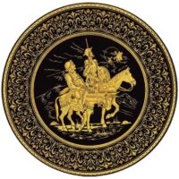 PLATO DAMASQUINADO 18CM, ORO DE TOLEDO 24K - Imagen 4