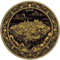 PLATO DAMASQUINADO 18CM, ORO DE TOLEDO 24K - Imagen 3