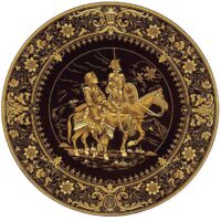 PLATO DAMASQUINADO 25CM, ACABADO ESPECIAL, ORO DE TOLEDO 24K - Imagen 4