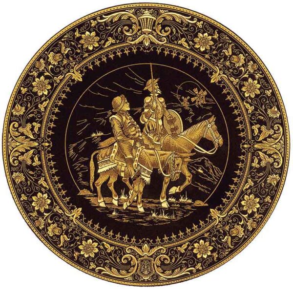 PLATO DAMASQUINADO 25CM, ACABADO ESPECIAL, ORO DE TOLEDO 24K - Imagen 4