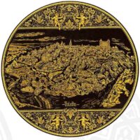 PLATO DAMASQUINADO 25CM, ACABADO ESPECIAL, ORO DE TOLEDO 24K - Imagen 3
