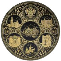 PLATO DAMASQUINADO 18CM, ORO DE TOLEDO 24K