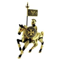 CABALLERO MEDIEVAL DAMASQUINADO, ORO DE TOLEDO 24K - Imagen 2
